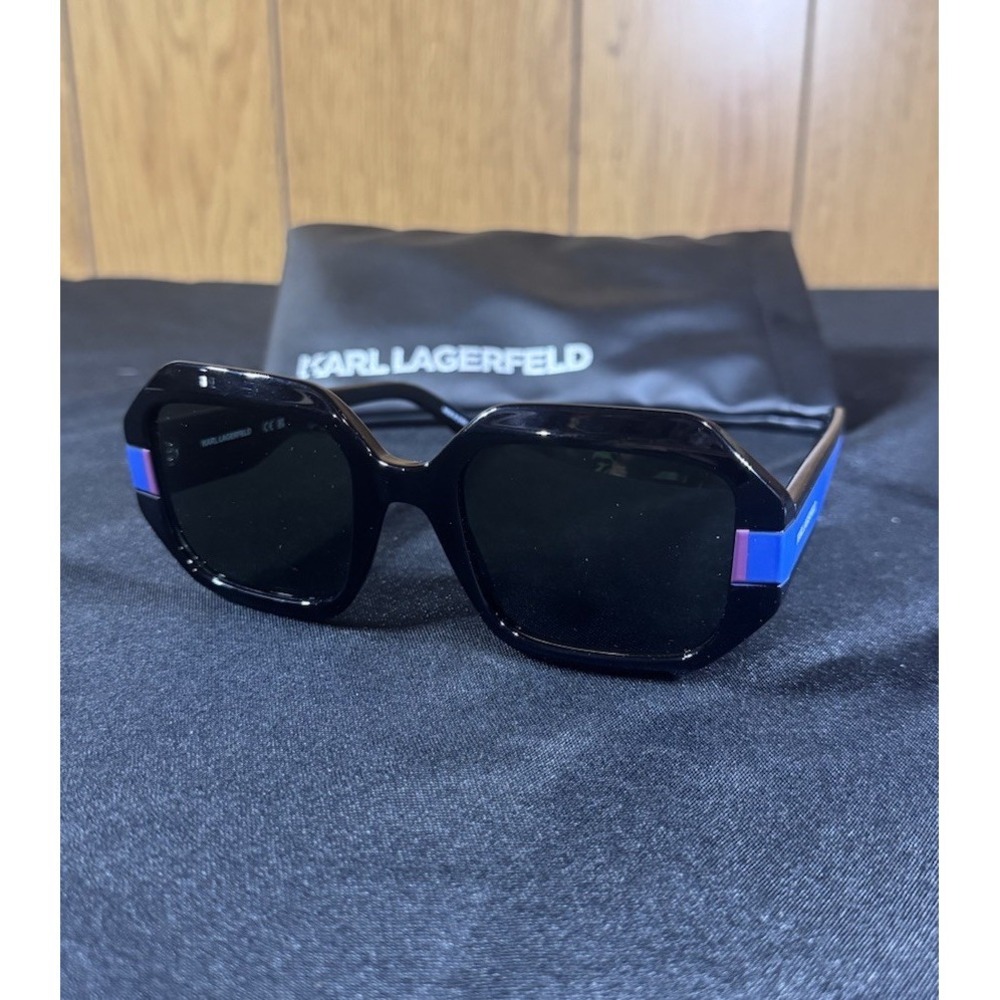 Karl Lagerfeld KL6124S Black With Blue/Purple Accents Sunglasses 53-22-145